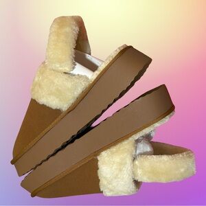 NWT!MIA SLIP ON/REMOVABLE BACK STRAP, CUSHION FOOTBED CLOG W/SHEARLING,SZ 10